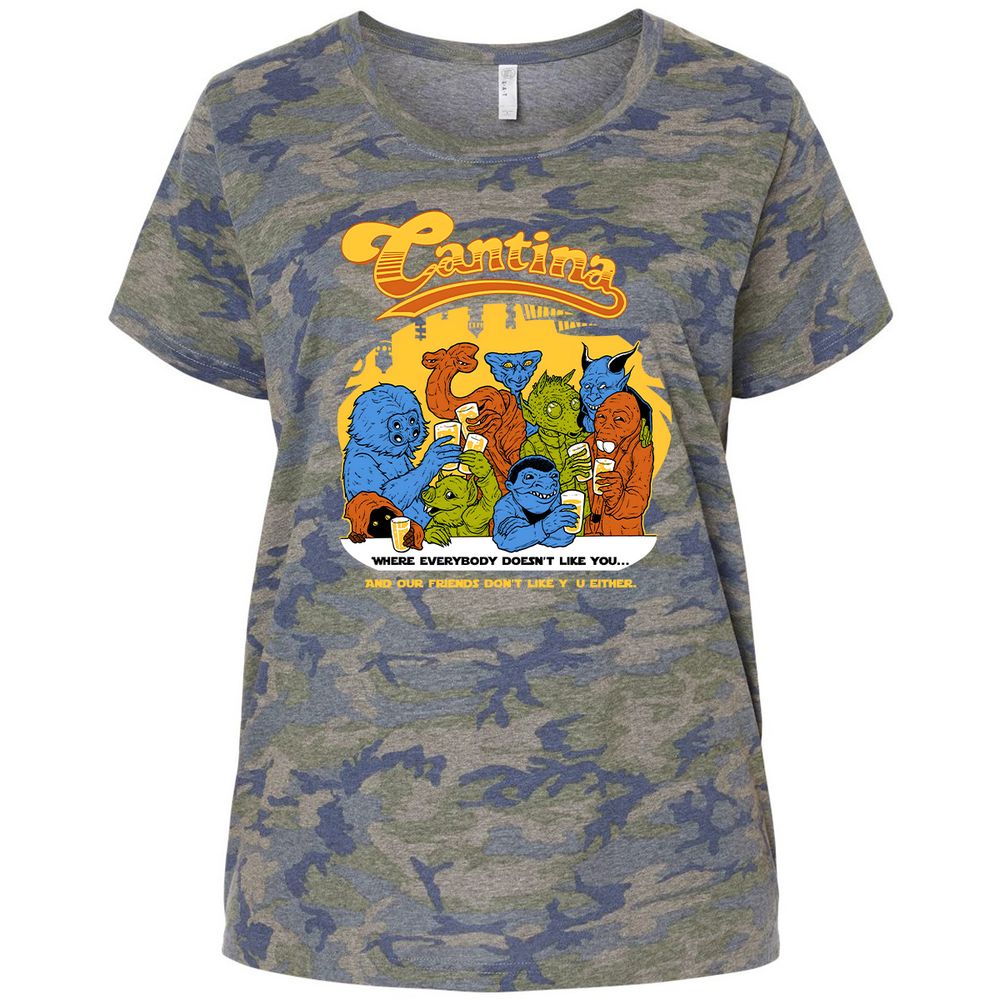 Ladies Curvy Jersey - F8S335QM - Vintage Camo - 5