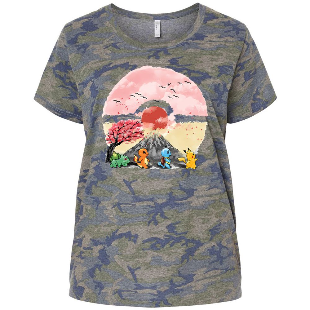 Ladies Curvy Jersey - GXKT1N42 - Vintage Camo - 5