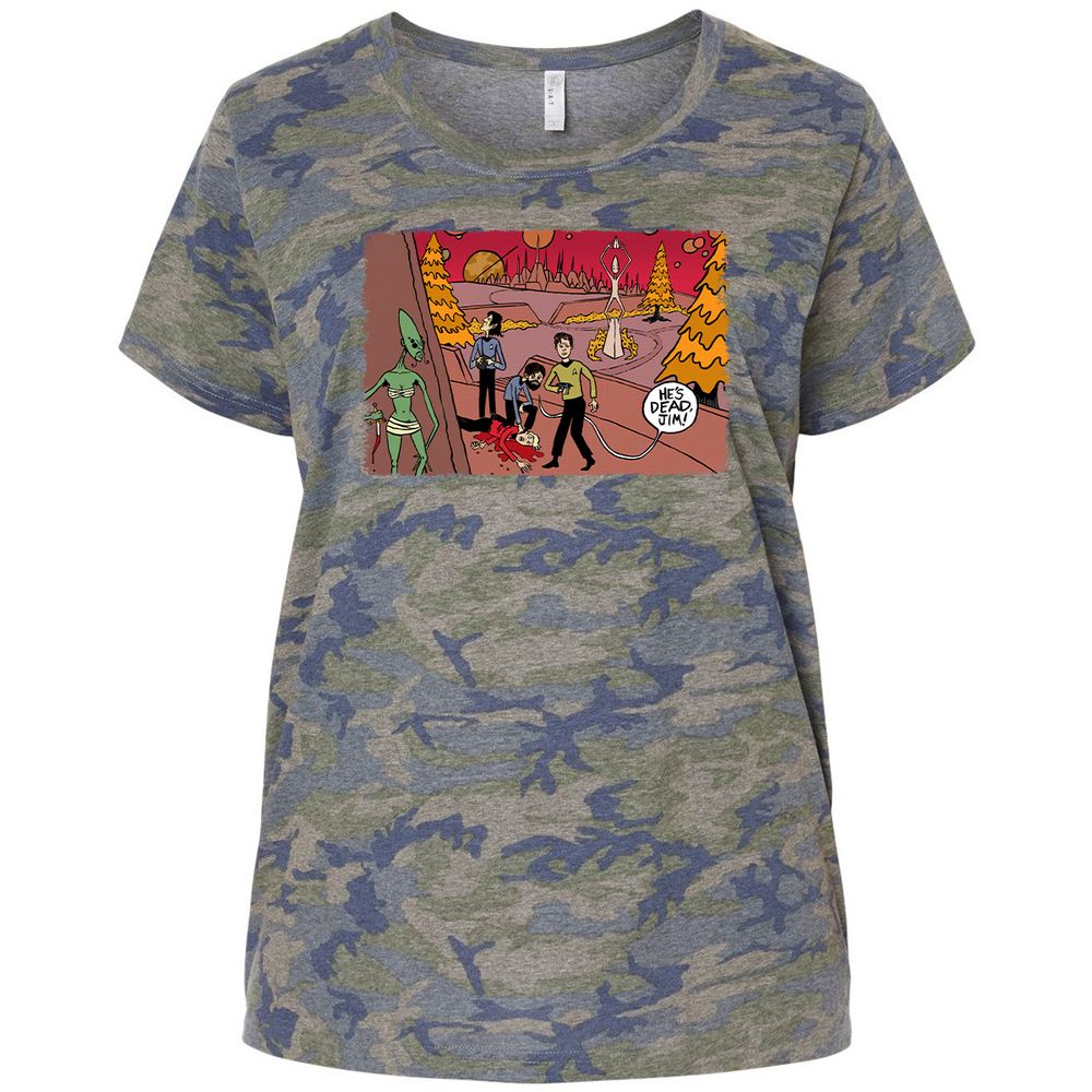 Ladies Curvy Jersey - 6E58LEFY - Vintage Camo - 5