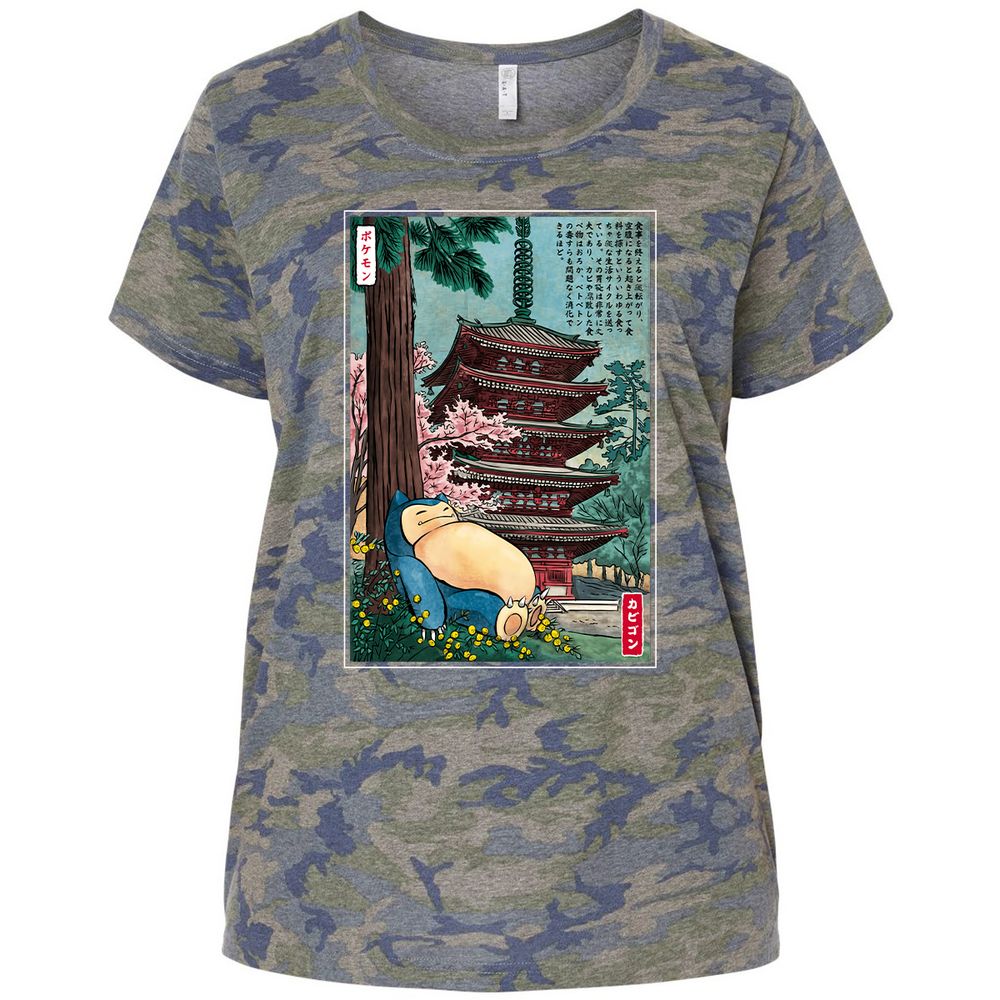 Ladies Curvy Jersey - T67YKWNW - Vintage Camo - 5