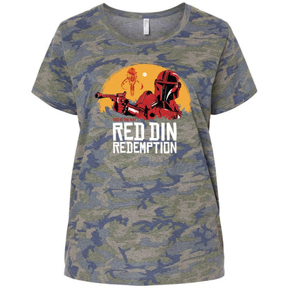 Ladies Curvy Jersey - RZECS984 - Vintage Camo - 5