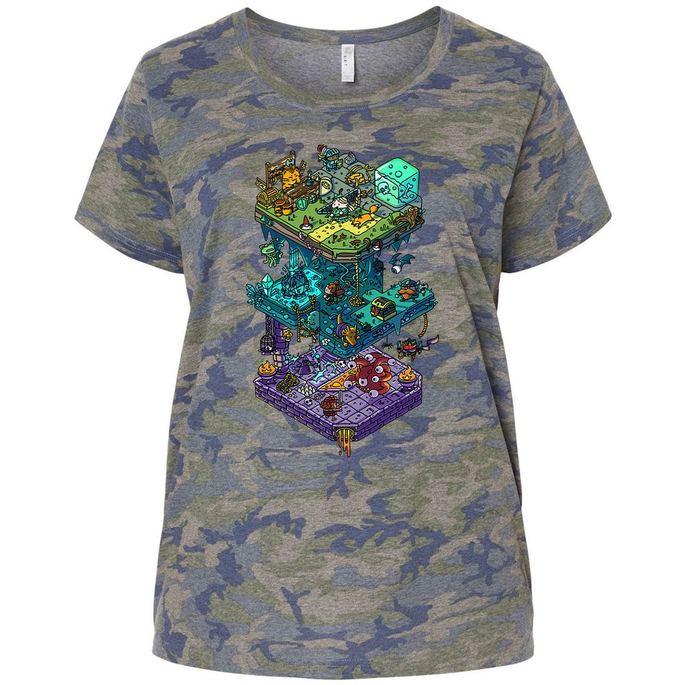 Ladies Curvy Jersey - AAHEV4QY - Vintage Camo - 5