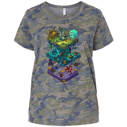 Ladies Curvy Jersey - AAHEV4QY - Vintage Camo - 5