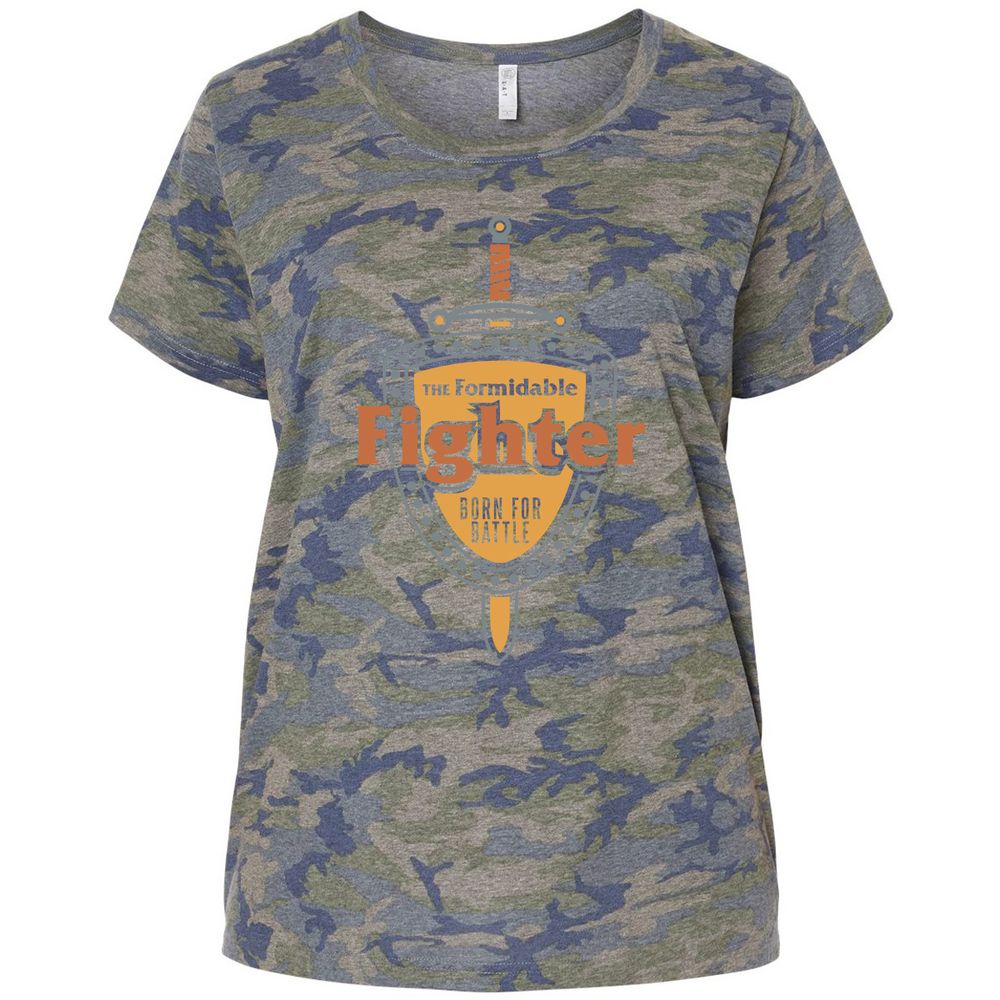 Ladies Curvy Jersey - KUUTBYBV - Vintage Camo - 5