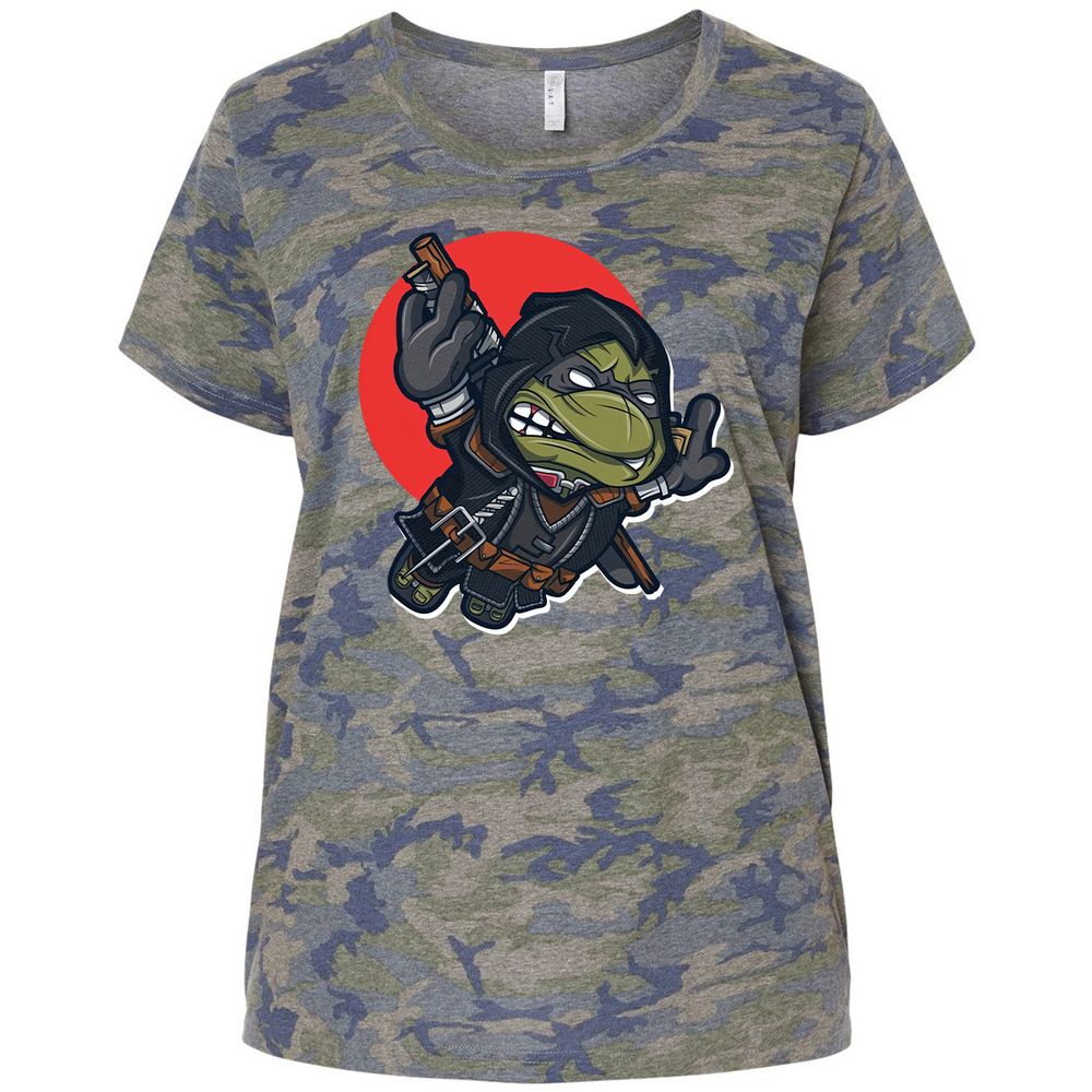 Ladies Curvy Jersey - 2GLFWL4Q - Vintage Camo - 5