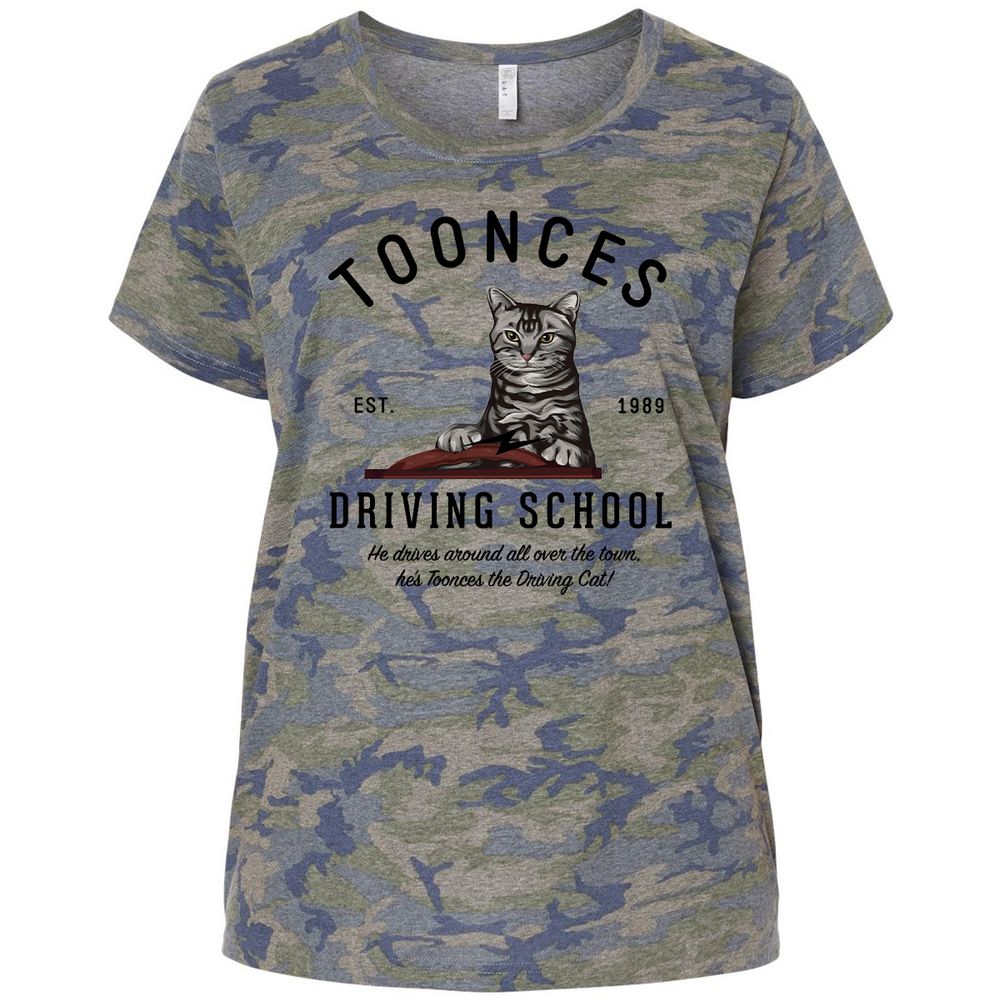 Funny Cat Driving School - Vintage Camo - 5