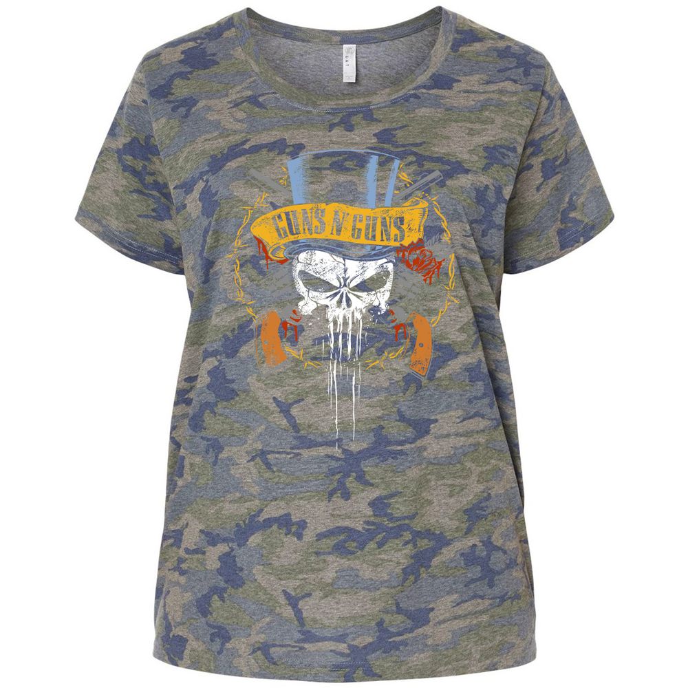 Ladies Curvy Jersey - 7XXQPWBH - Vintage Camo - 5