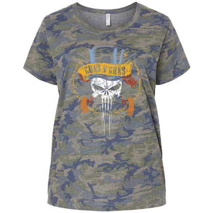 Ladies Curvy Jersey - 7XXQPWBH - Vintage Camo - 5