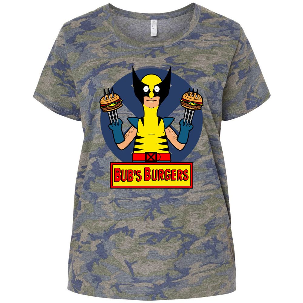 Ladies Curvy Jersey - 55375HVQ - Vintage Camo - 5