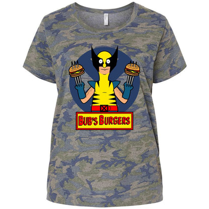 Ladies Curvy Jersey - 55375HVQ - Vintage Camo - 5