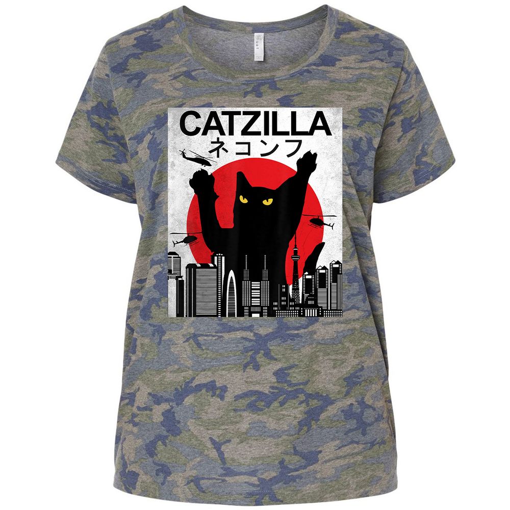 Ladies Curvy Jersey - TXWNW2TU - Vintage Camo - 5