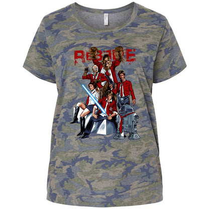 Ladies Curvy Jersey - URNN7JGH - Vintage Camo - 5