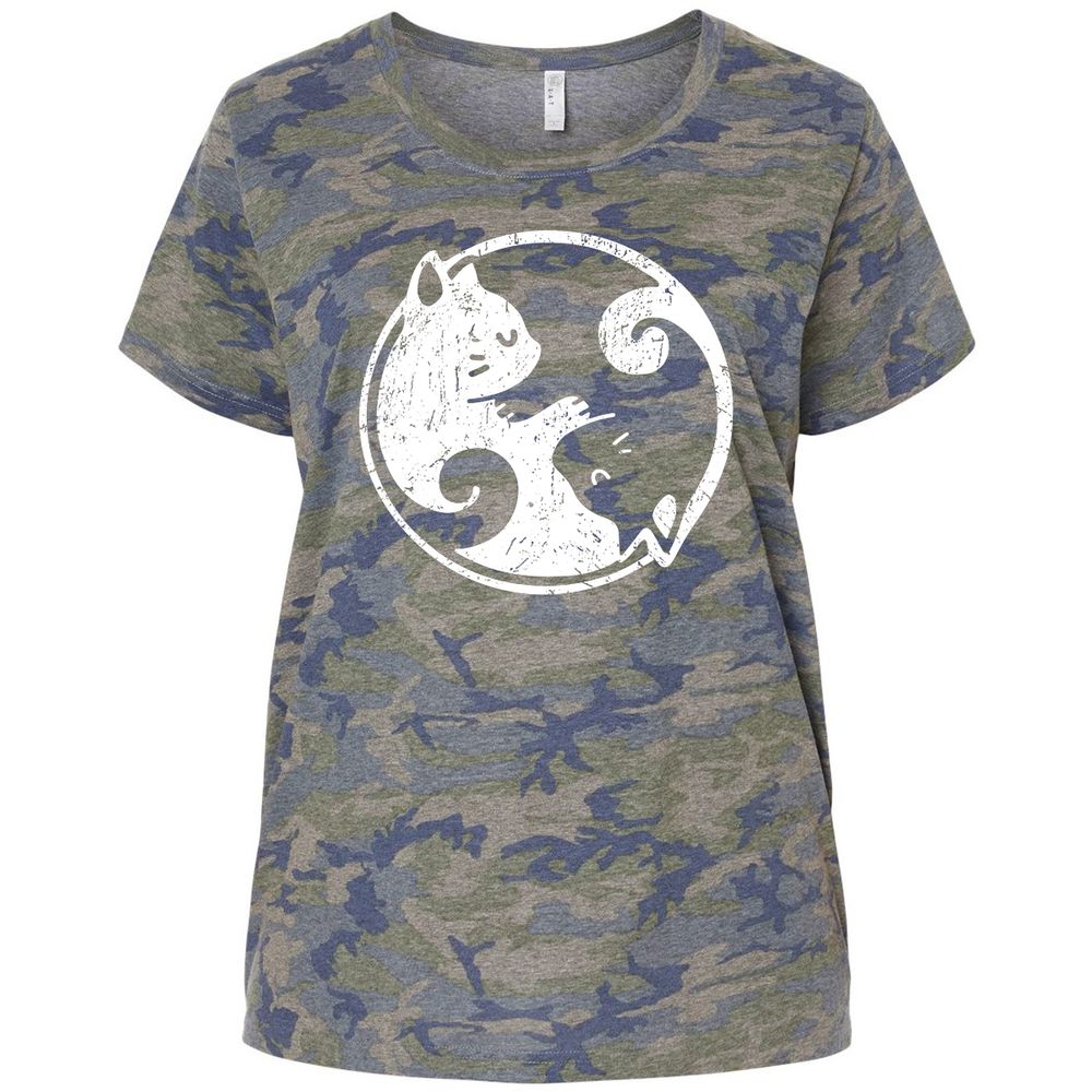 Ladies Curvy Jersey - 52Q7VQH8 - Vintage Camo - 5