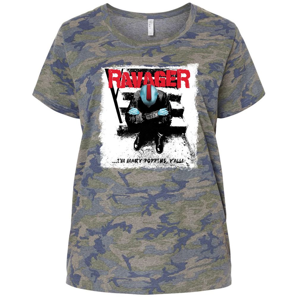 Ladies Curvy Jersey - W6X83FYH - Vintage Camo - 5