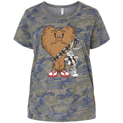 Ladies Curvy Jersey - 6DFKAEZL - Vintage Camo - 5