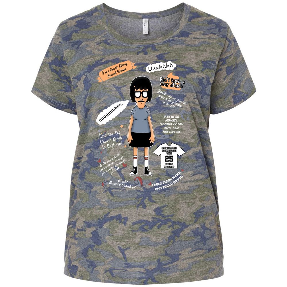 Ladies Curvy Jersey - YAVWR4SB - Vintage Camo - 5