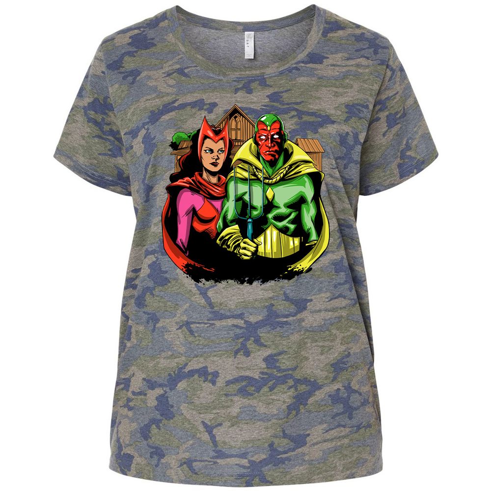 Ladies Curvy Jersey - L53TK7SD - Vintage Camo - 5