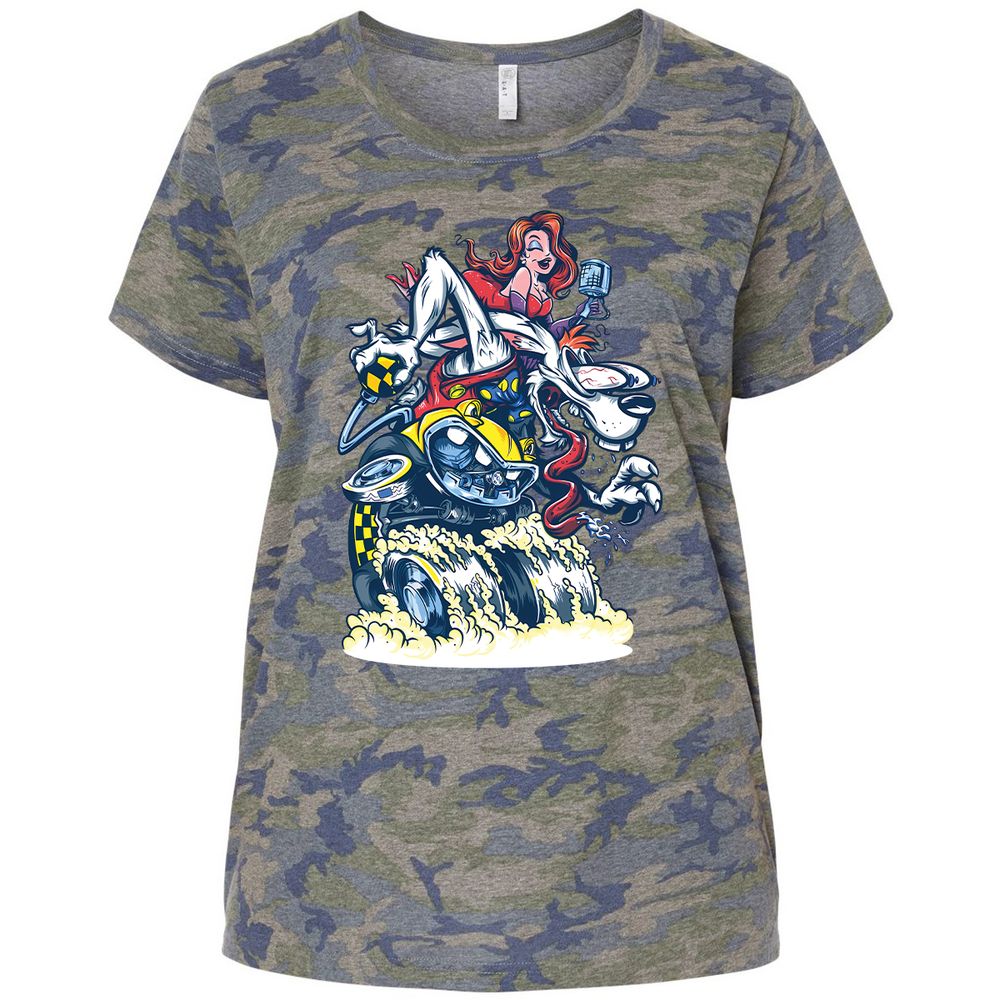 Ladies Curvy Jersey - 2TLTL4BP - Vintage Camo - 5