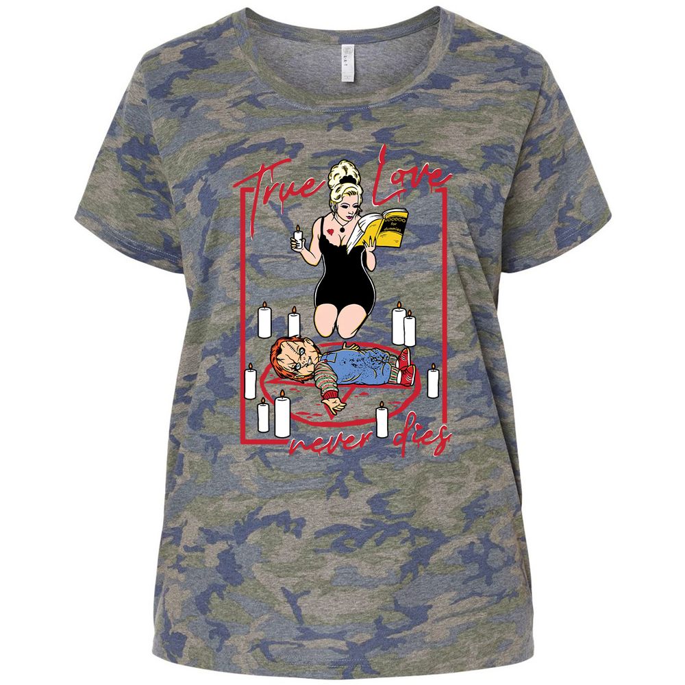 Ladies Curvy Jersey - 6KS2R2BH - Vintage Camo - 5