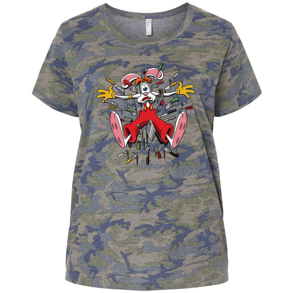 Ladies Curvy Jersey - HU6CUUQY - Vintage Camo - 5