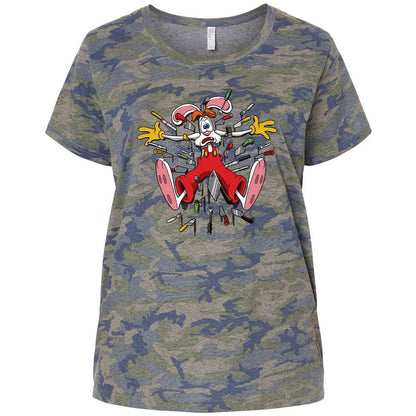 Ladies Curvy Jersey - HU6CUUQY - Vintage Camo - 5
