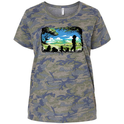 Ladies Curvy Jersey - 1A14S8LB - Vintage Camo - 5