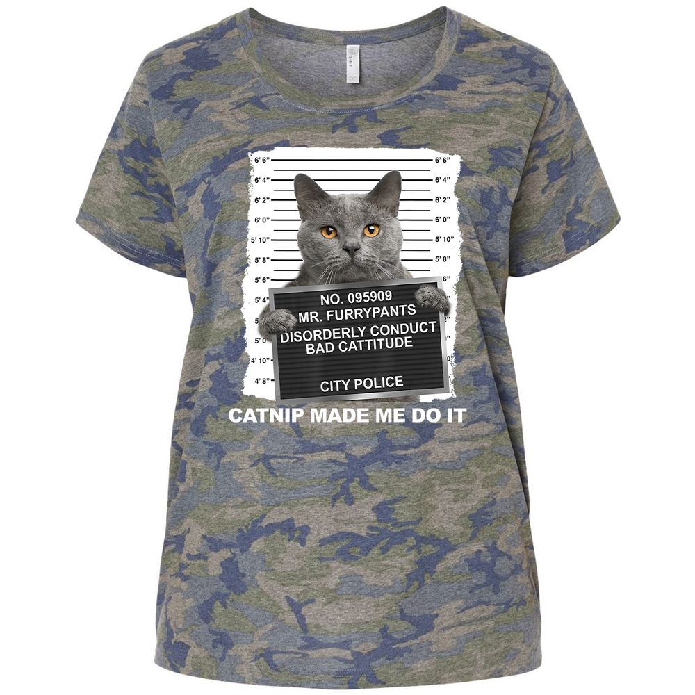 Ladies Curvy Jersey - 9QZSB6JP - Vintage Camo - 5