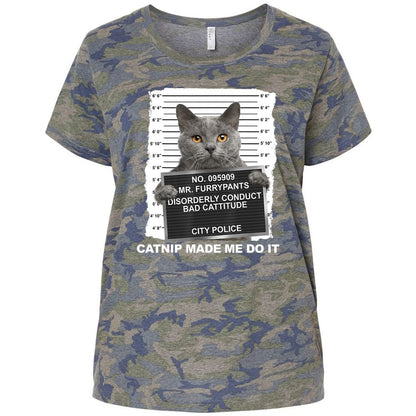 Ladies Curvy Jersey - 9QZSB6JP - Vintage Camo - 5