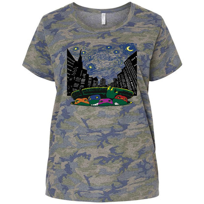 Ladies Curvy Jersey - VW5NBMQ7 - Vintage Camo - 5