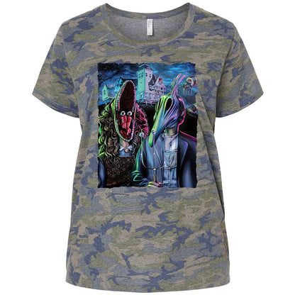 Ladies Curvy Jersey - 37E51N5D - Vintage Camo - 5