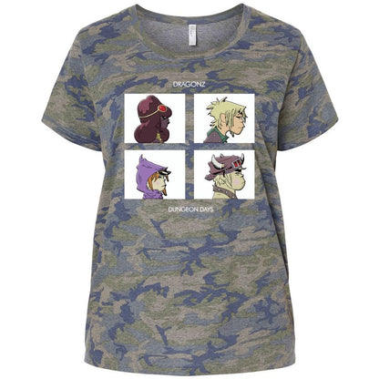 Ladies Curvy Jersey - 4PDUQK5Q - Vintage Camo - 5