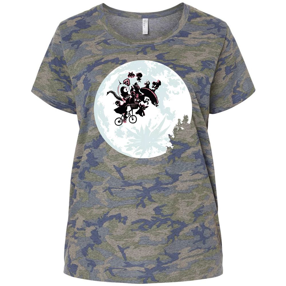 Ladies Curvy Jersey - QHKMVX2N - Vintage Camo - 5