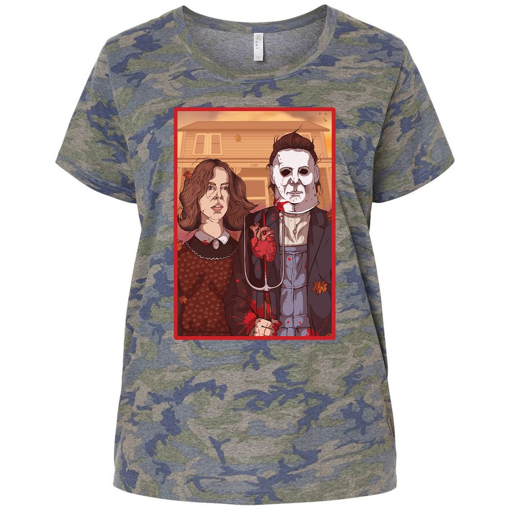 Ladies Curvy Jersey - T5P9WXEE - Vintage Camo - 5