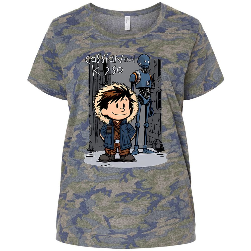 Ladies Curvy Jersey - RURYCZ3S - Vintage Camo - 5