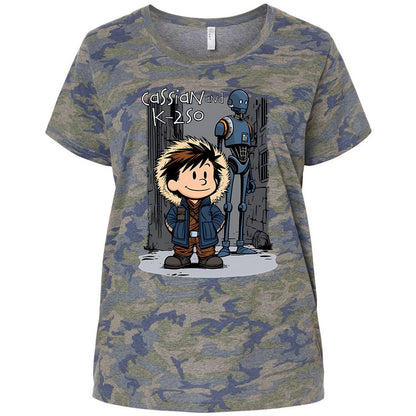 Ladies Curvy Jersey - RURYCZ3S - Vintage Camo - 5