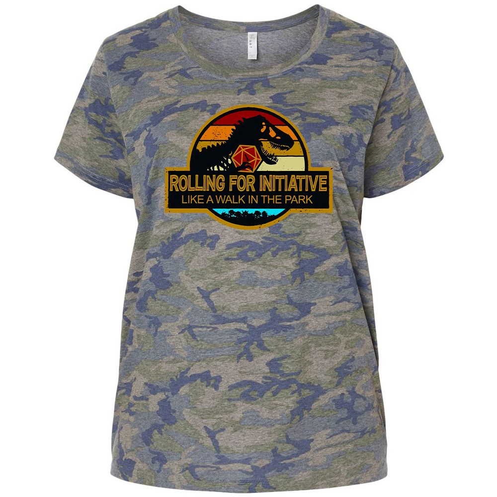 Ladies Curvy Jersey - 6WH1RFHP - Vintage Camo - 5