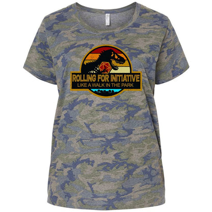 Ladies Curvy Jersey - 6WH1RFHP - Vintage Camo - 5