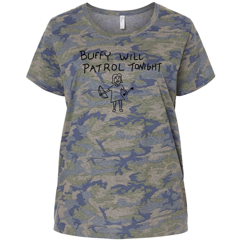 Ladies Curvy Jersey - Z6NQAJSH - Vintage Camo - 5