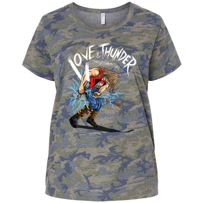 Ladies Curvy Jersey - HPAFM814 - Vintage Camo - 5