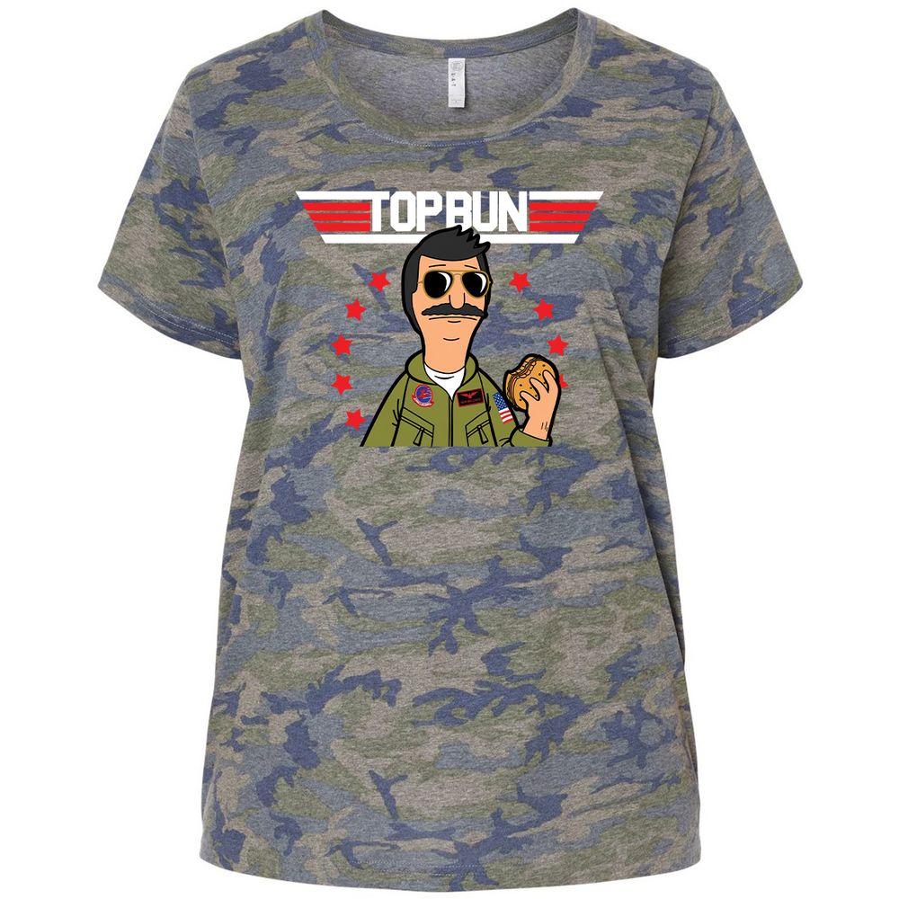 Ladies Curvy Jersey - R468KF4J - Vintage Camo - 5