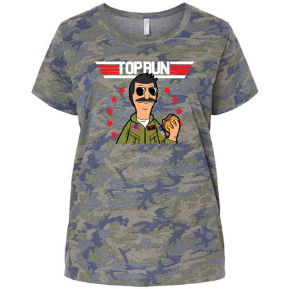 Ladies Curvy Jersey - R468KF4J - Vintage Camo - 5