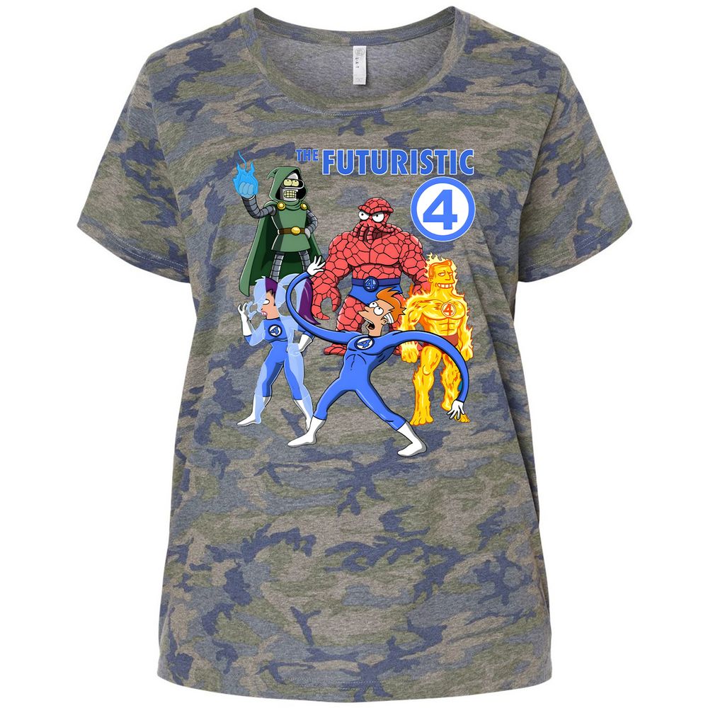 Ladies Curvy Jersey - QGUVMB67 - Vintage Camo - 5