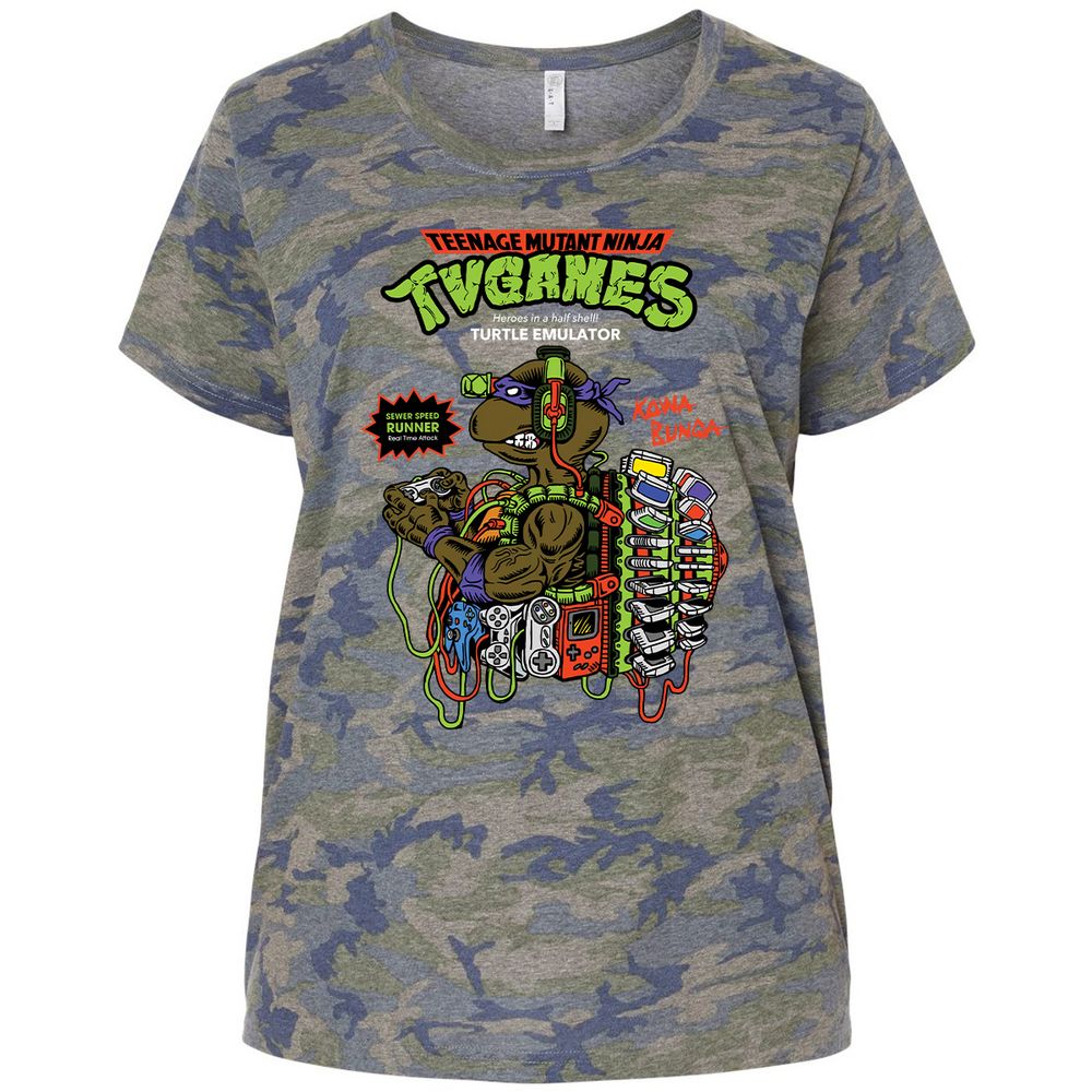 Ladies Curvy Jersey - XJS6AKEJ - Vintage Camo - 5