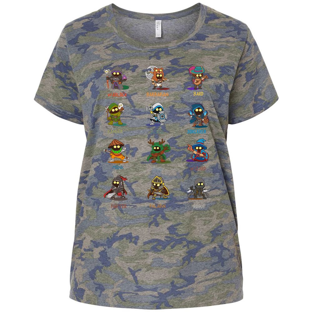 Ladies Curvy Jersey - PZMY6H8Q - Vintage Camo - 5