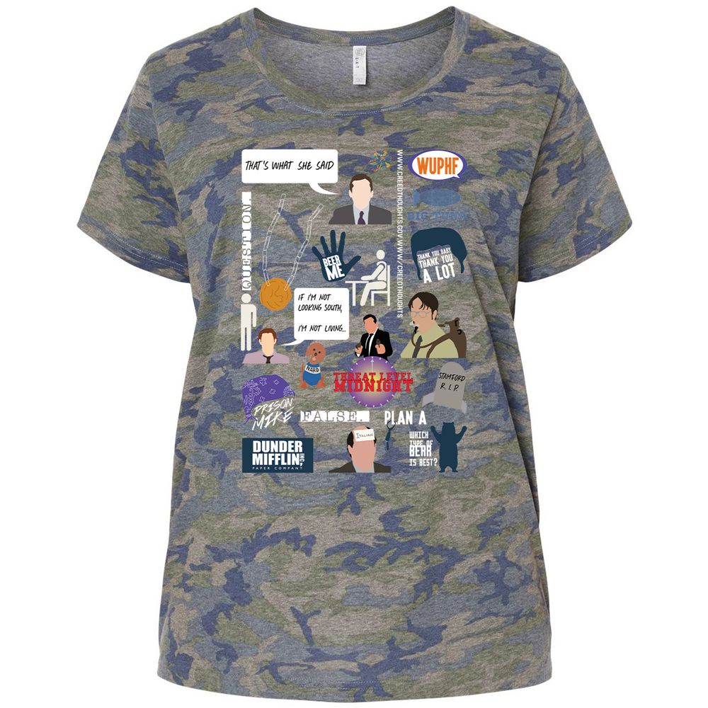 Ladies Curvy Jersey - HDEHQRV9 - Vintage Camo - 5