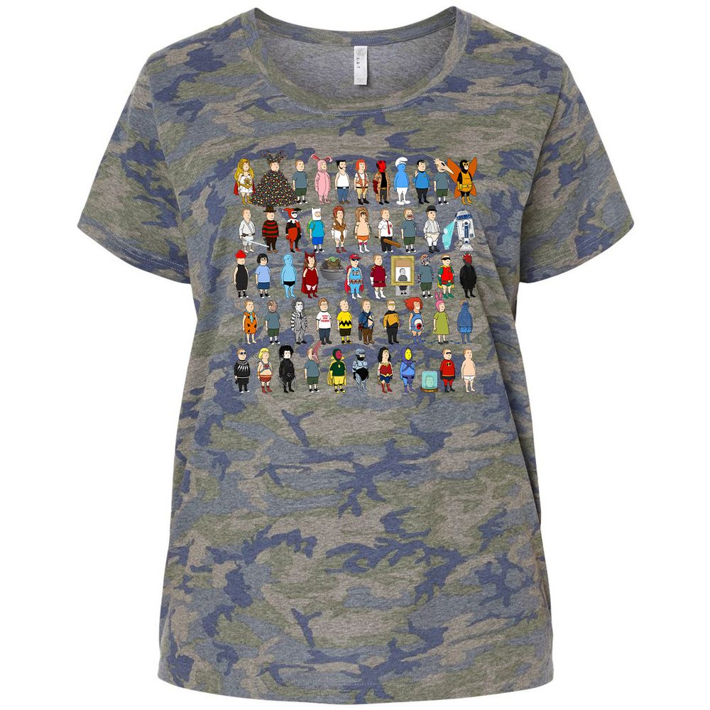 Ladies Curvy Jersey - JSDJCHQP - Vintage Camo - 5