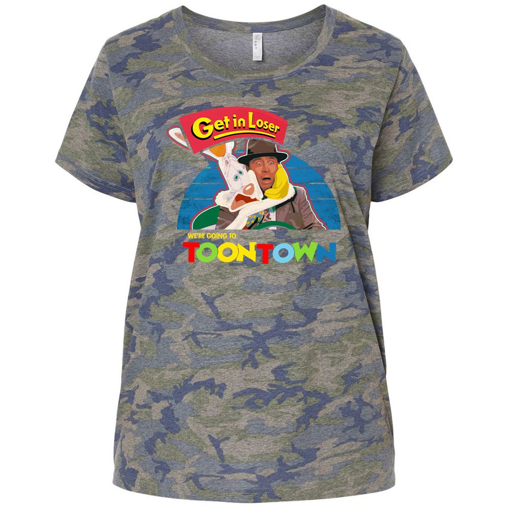 Ladies Curvy Jersey - YY47ZN3C - Vintage Camo - 5