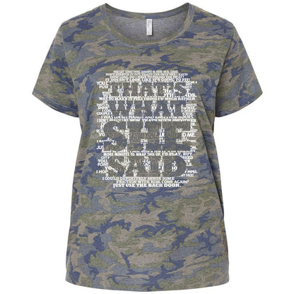 Ladies Curvy Jersey - B5V21XDV - Vintage Camo - 5