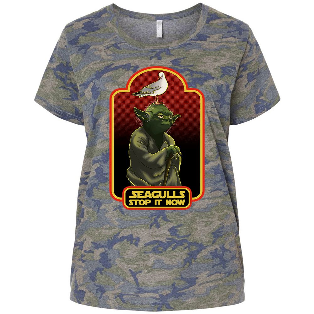 Ladies Curvy Jersey - X7UE2U7H - Vintage Camo - 5