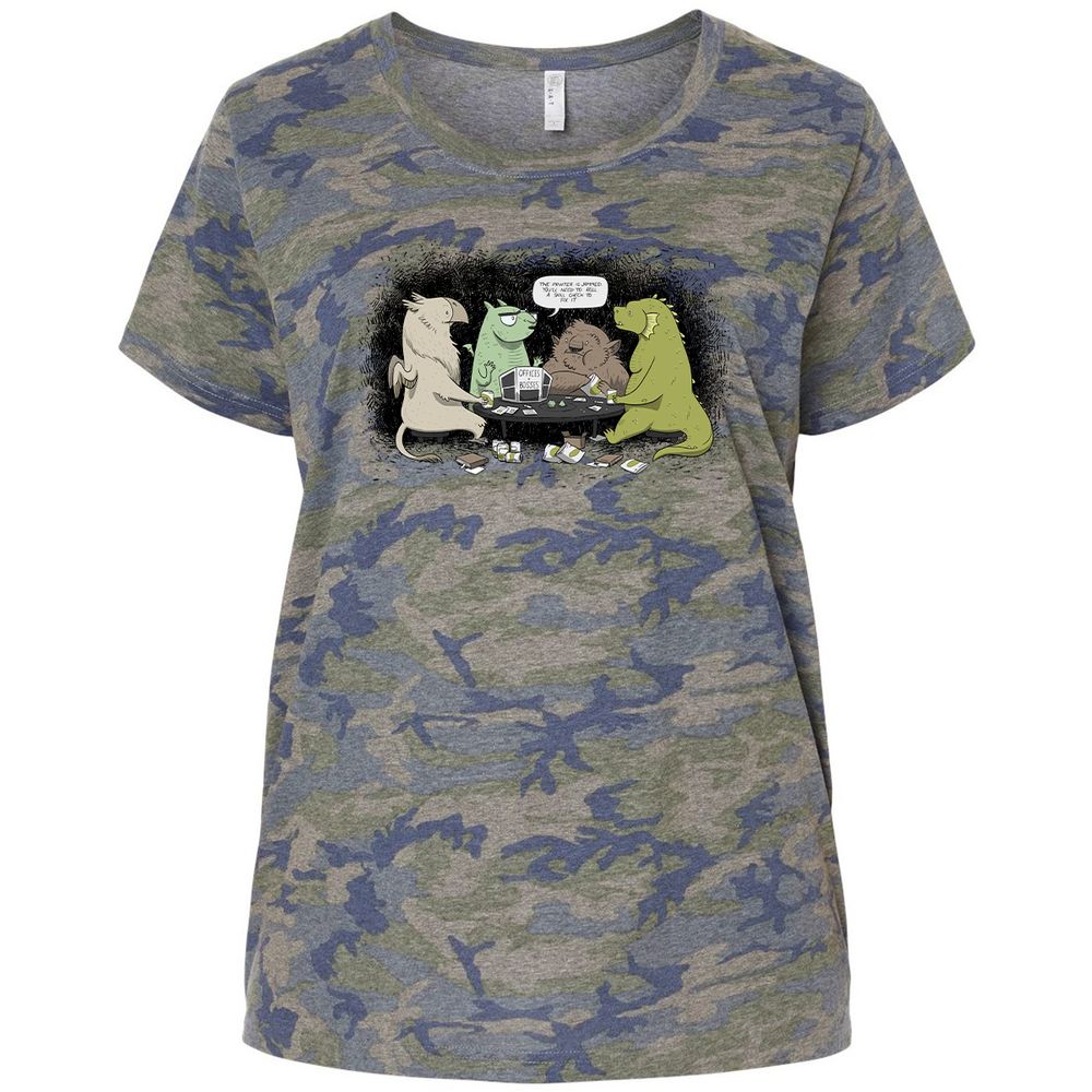 Ladies Curvy Jersey - BF8GTDBY - Vintage Camo - 5